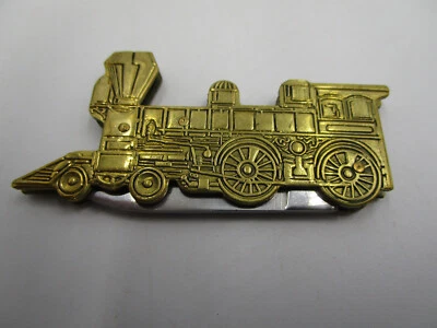 Navaja de Bolsillo Plegable Motor Tren Latón De Colección Locomotora Hoja Inoxidable Foto 1 de 4