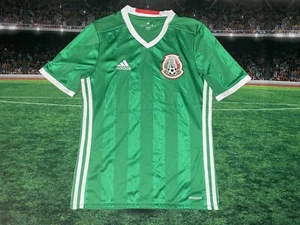 Mexico National Team Home Adidas Soccer Jersey 2016 YOUTH Sz Large 13/14 Used - Picture 1 of 12