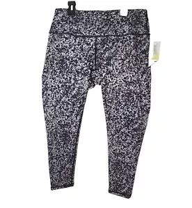 New! Z BY ZELLA L Athletic Pants High Waist Stretch Active Yoga Cropped Black - Picture 1 of 3