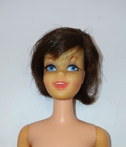 Vintage Casey Barbie Puppe dunkel brünett TNT Badeanzug Gold Dreieck Ohrring - Bild 1 von 24
