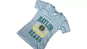 Nueva Con Etiquetas Damas Mujeres NCAA Baylor Osos Gris Mangas Cortas Camiseta Prenda para el torso Jersey - Imagen 1 de 1