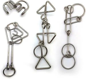 Zooshine 4 Sets Advanced Metal Brain Puzzles Teasers for Kids Adults Higher L... - Picture 1 of 7