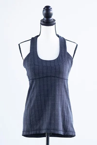 LULULEMON Scoop Neck Tank Top Black/Gray Size 10 - Picture 1 of 4