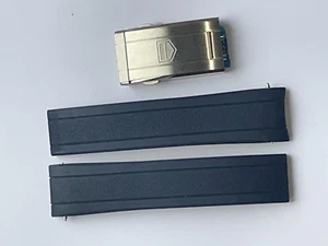 TAG HEUER 20mm Blue Rubber Strap, 43mm Aquaracer Professional Watch, New (B090) - Picture 1 of 5