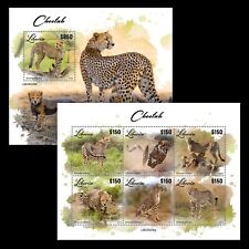 Cheetah MNH Stamps 2023 Liberia M/S + S/S
