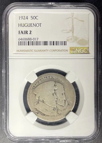 1924 Huguenot Half Dollar NGC FA-2, LOWBALL! Buy 3 Items, Get $5 Off!! Cover