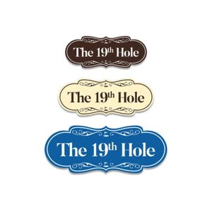 Signs ByLITA Designer The 19th Hole Wall or Door Sign - Picture 1 of 64