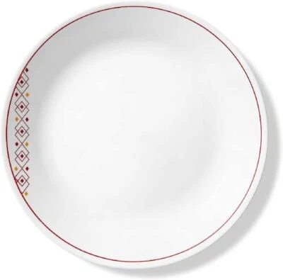 ❤️ NUEVO Plato de almuerzo Corelle FUSION CHILE ROJO 10 1/4" U 8 1/2" *Arte Popular Foto 1 de 4