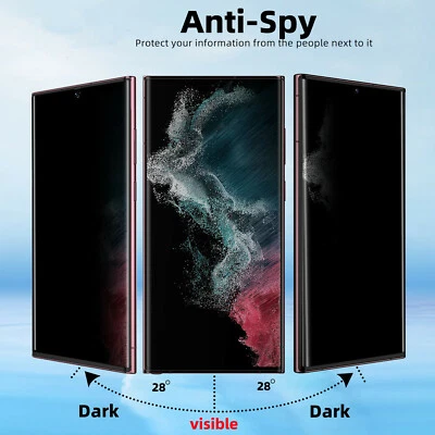 适用于三星 S23 S24 Ultra/S22/S23 FE Anti-Spy Privacy Hydrogel 屏幕保护膜 — 第 1/4 张图片