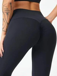 Peach Hüft Yogahose Damen trägt hohe Taille Bauchstraffung Hüftlift Micro-Kompressi - Bild 1 von 8