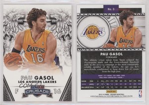 2013-14 Panini Crusade Pau Gasol #3 HOF