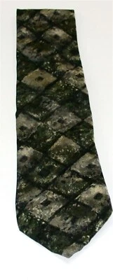 Corbata de seda para hombre J. Ferrar ~ verde gris negro ~ 58" L Foto 1 de 2