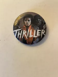 Michael Jackson 1980’s Thriller Pinback Button (2 1/4”Diameter) Vintage photos!! - Picture 1 of 5
