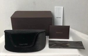 Tom Ford Brown Soft Velour Sunglass CASE ONLY Lens Cloth EMPTY BOX Original Docs - Picture 1 of 8