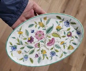 Minton Haddon Hall Bone China Small Oval Shaped Tray Dish Pickle Relish Serving - Picture 1 of 6
