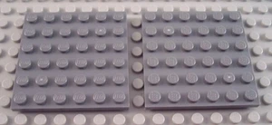 New LEGO Lot of 2 Dark Bluish Gray 6x6 Plate Pieces - Picture 1 of 1