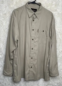 Weatherproof Men's Long Sleeve Microfiber L Tan Button Down Shirt O5 - Picture 1 of 5