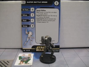 =Star Wars Miniatures UNIVERSE Super Battle Droid 10/60 con tarjeta = - Imagen 1 de 1