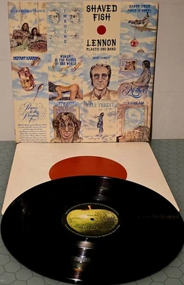 JOHN LENNON PLASTIC ONO BAND Shaved Fish *1ST UK PRESS* Vinyl LP & Inner ~ EX/EX - Image 1 of 4
