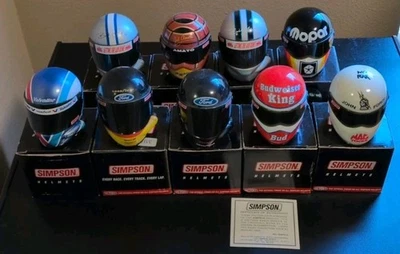 LOT of (9) Simpson Limited First Edition Mini Helmets New w/COA FORCE, DUNN etc! - Image 1 of 4