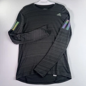 Adidas Running Climalite Men's Medium Long Sleeve Reflective Performance Shirt - Picture 1 of 10