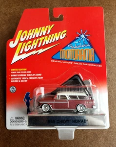 2002 Johnny Lightning 1955 CHEVY NOMAD Red Maroon THE FABULOUS MOTORAMA 1:64 WL - Picture 1 of 15