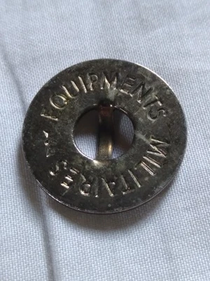 Vintage Equipments Militaires Metal Button. - Image 1 of 4