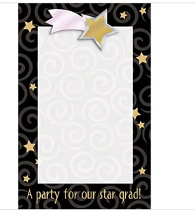 Imprinted Invite 12 Count Glitzy Graduation - Picture 1 of 3