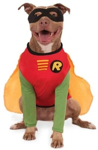 Robin Batman DC Superhero Big Fancy Dress Up Halloween Pet Dog Cat Costume - Picture 1 of 6