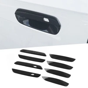 Carbon Fiber Door Handle Cover Trim For BMW X1 iX1 U11 2023-2025 Accessories - Picture 1 of 7
