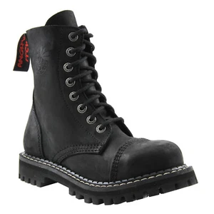 Angry Itch 8-Loch Gothic Punk Army Ranger Vintage Lederstiefel - Bild 1 von 6