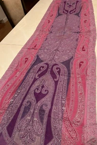 COLLECTION 18 scarf wrap shawl PURPLE PINK fringe Silver Sparkle 22.5" x74" soft - Picture 1 of 7