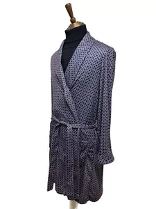 St Michael M&S Morgenmantel Größe M 40-42 Vintage Blau Mix Moyen Gürtel Herren - Bild 1 von 11