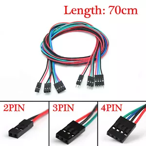 10pcs 2/3/4Pin Dupont Kabel Jumper Wire Linie Kit Pi Arduino Breadboard M-F 70CM - Bild 1 von 8