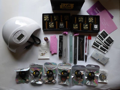 COSCELIA Acrylnagel Set mit Nagellampe Pulver Set Nail Starter Set Acryl Nagelset Lampe