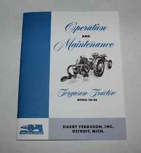 Ferguson TO-20 Operators / Owners Manual, 1948 1949 1950 1951, Massey Ferguson - Picture 1 of 5
