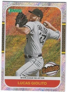 2021 Donruss Highlights Silver Foil Rapture #HI4 Lucas Giolito Chicago White Sox - Picture 1 of 2