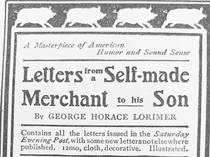 George Horace Lorimer LETTERE DA UN MERCANTE SELF-MADE A SUO FIGLIO 1902 Libro Pubblicità - Foto 1 di 2