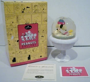 Hallmark Peanuts Snoopy & Woodstock Winter Games Snow Globe Numbered Edition - Picture 1 of 12