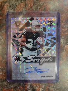 ZAMIR WHITE ROOKIE AUTO 2022 Panini Mosaic Scripts Football Las Vegas Raiders RC - Picture 1 of 2