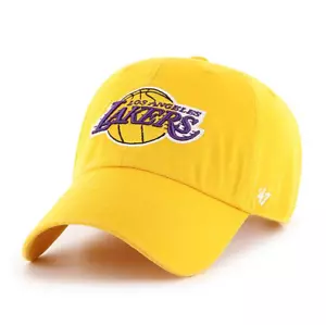 Sombrero de papá ajustable de limpieza amarillo marca Los Angeles Lakers '47 - Imagen 1 de 2