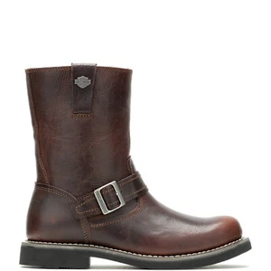 Harley-Davidson Dallam 8" Engineer D93850 Mens Brown Motorcycle Boots - Picture 1 of 8