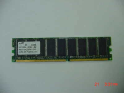 Samsung 512MB PC3200U-30331-B2, M368L6423ETM-CCC, 512MB, DDR, CL3 - Image 1 of 2