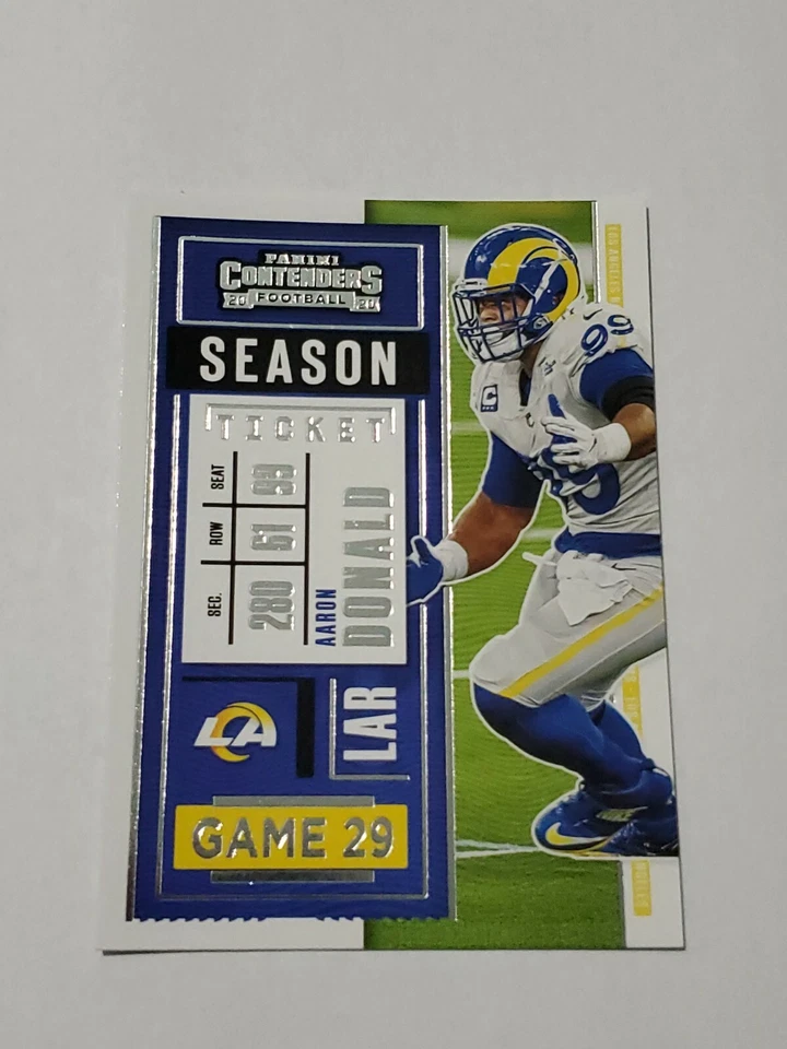 2020 Panini Contenders NFL Season Ticket #53 Aaron Donald Los Angeles Rams Champ - Image 1 of 2