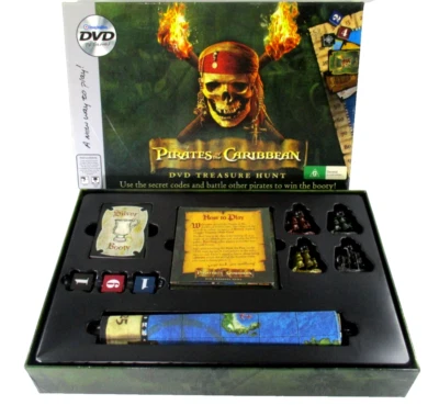Pirates Of The Carribbean DVD Treasure Hunt Boardgame 2006 Imagination TV Games - Image 1 of 4