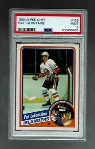 1984-85. OPC. Pat LaFontaine #129 PSA 9. nice centering - Picture 1 of 2