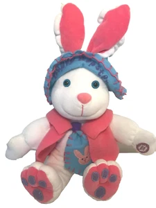 Animierter SINGENDER PLÜSCHHASE spielt Happy Hopping bewegt sich blau hin & her OSTERN - Bild 1 von 9