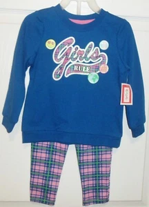 Kidgets Kleinkind Mädchen Regel Glitzer Rundhalsausschnitt Legging Set Größe 2 T NEU - Bild 1 von 2