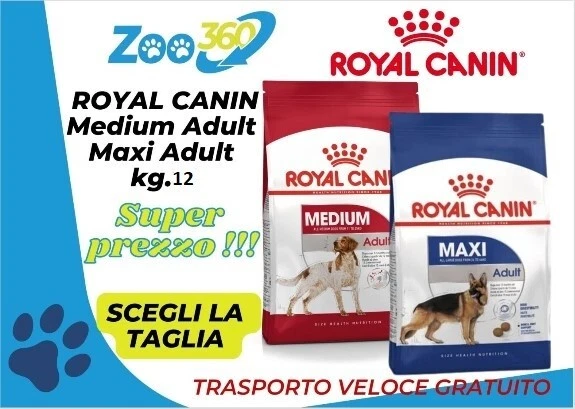 Royal Canin Medium Adult kg.12 / Maxi Adult kg.12 + spedizione gratuita!! - Immagine 1 di 1
