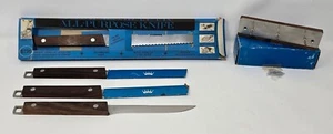 Royal Steak Knife Set of 3 with Serrated All-Purpose Knife & Wall Hanger Vintage - Picture 1 of 21